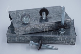 Hexagonal self drilling screw with metal/rubber EPDM washer