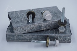 Hexagonal self drilling screw with metal/rubber EPDM washer