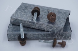 Hexagonal self drilling screw with metal/rubber EPDM washer