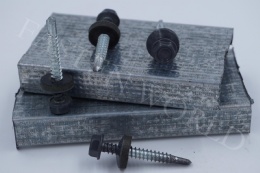 Hexagonal self drilling screw with metal/rubber EPDM washer