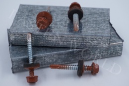 Hexagonal self drilling screw with metal/rubber EPDM washer