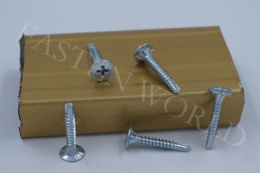 Cross recessed countersunk head self tapping screw